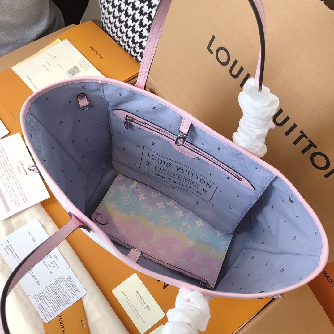 Louis Vuitton Escale Neverfull MM M45127 Pink/Blue/Red-6