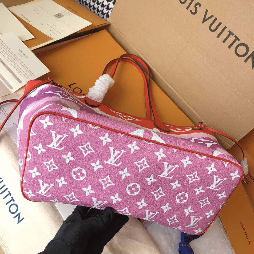 Louis Vuitton Escale Neverfull MM M45127 Pink/Blue/Red-8