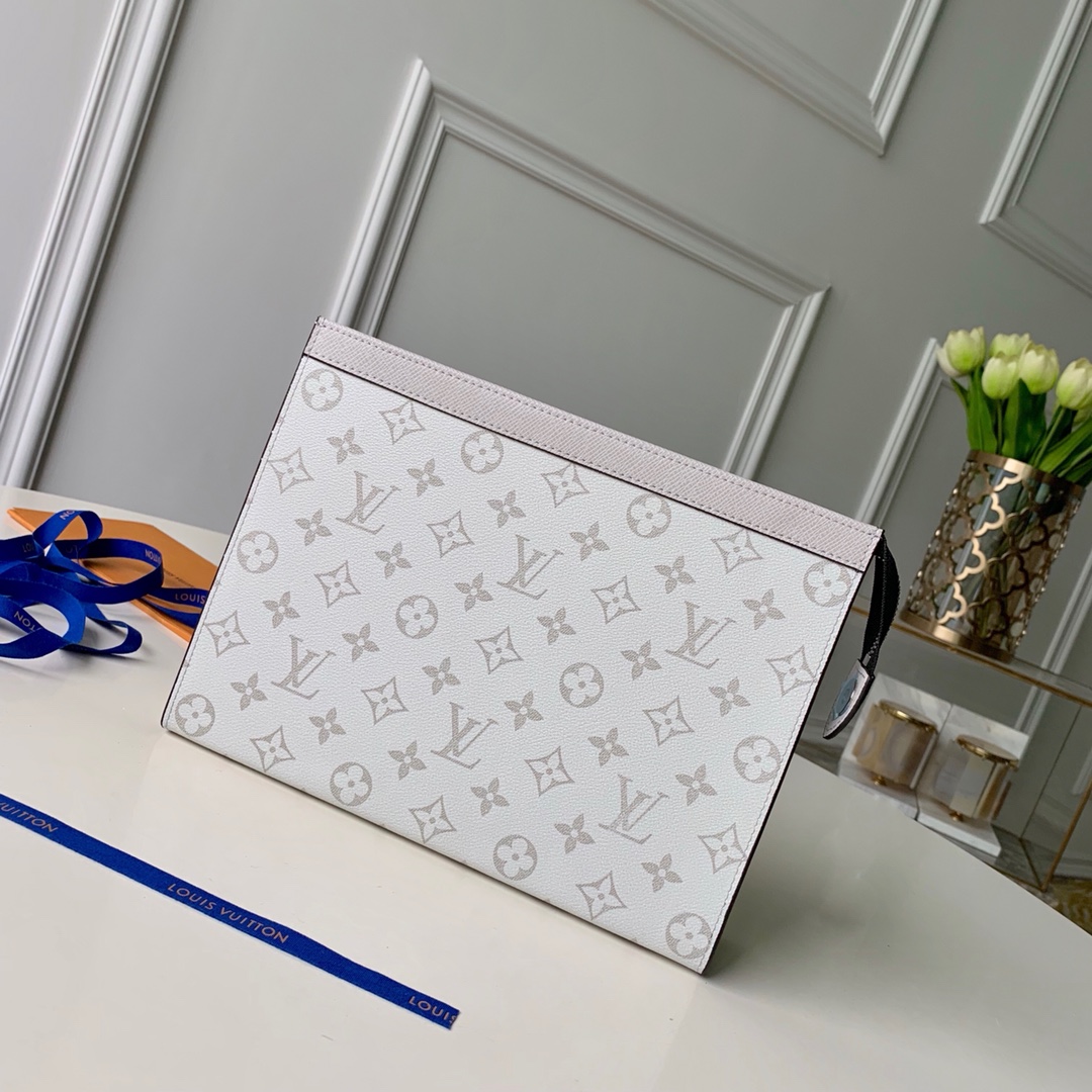 Louis Vuitton Pochette Voyage MM Amarillo/Blanco-4