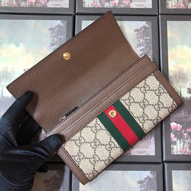 Gucci aaa-Ofidia billetera continental beige-4