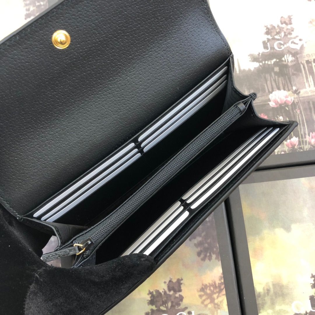 Gucci aaa-Ofidia billetera continental negra-4