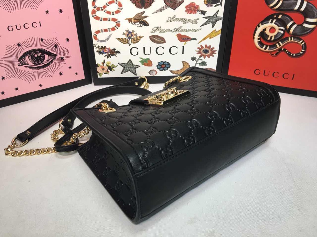 Gucci candado de hombro pequeño 498156-3