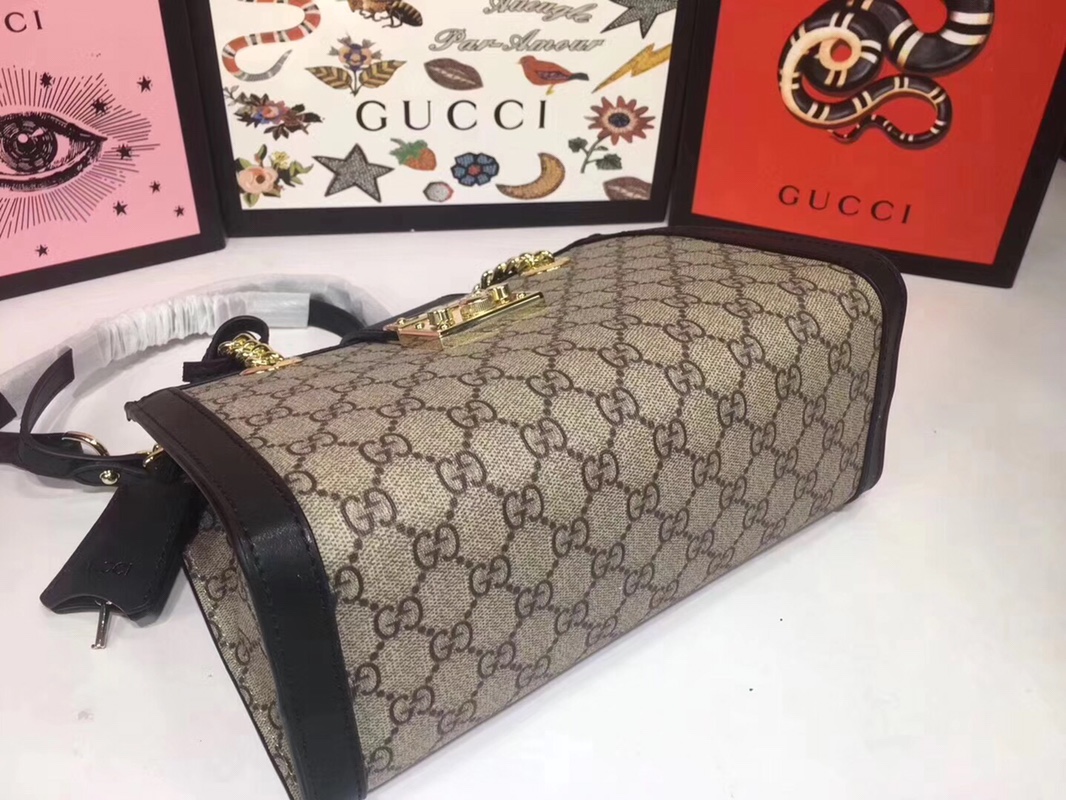 Gucci candado de hombro pequeño 498156-3