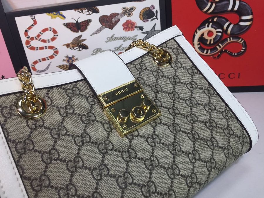 Gucci candado de hombro pequeño 498156-6