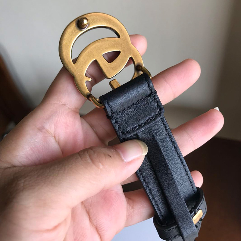 Gucci Classic Vintage Belt Gold&Black-4