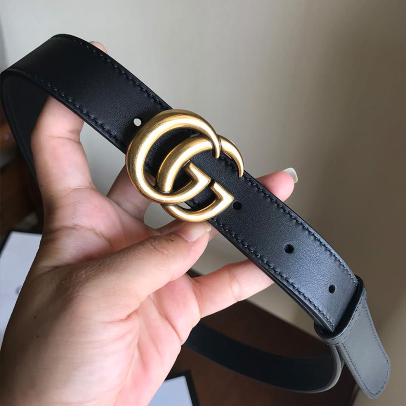 Gucci Classic Vintage Belt Gold&Black-6