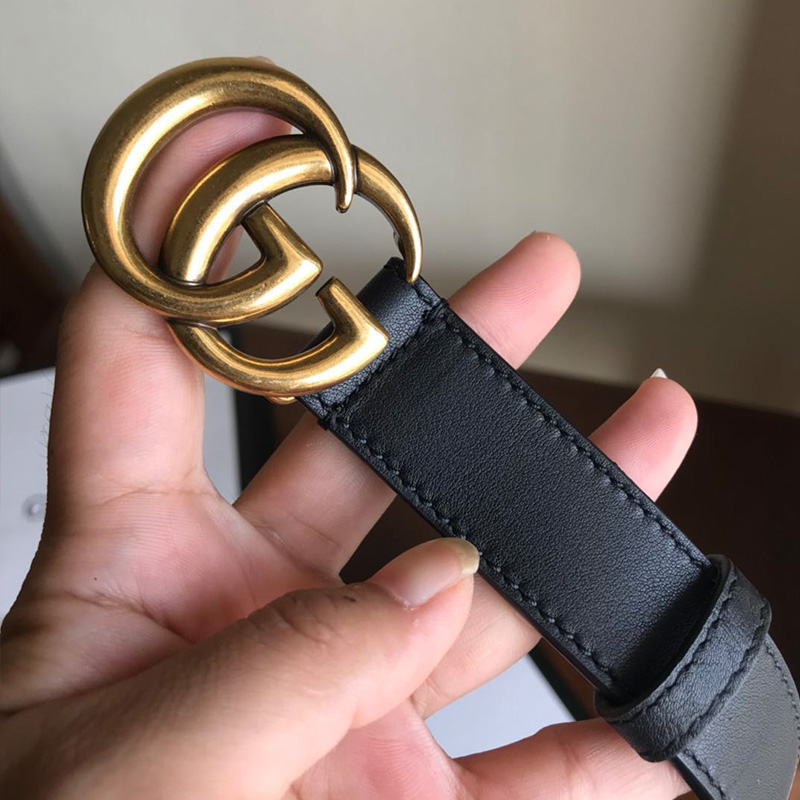 Gucci Classic Vintage Belt Gold&Black-7