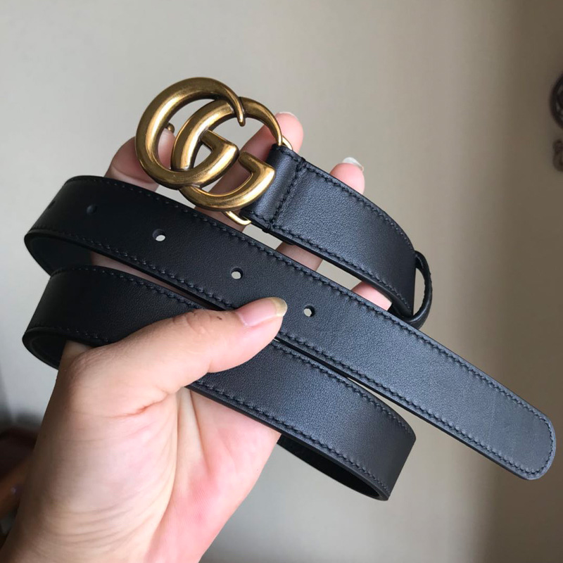 Gucci Classic Vintage Belt Gold&Black-8