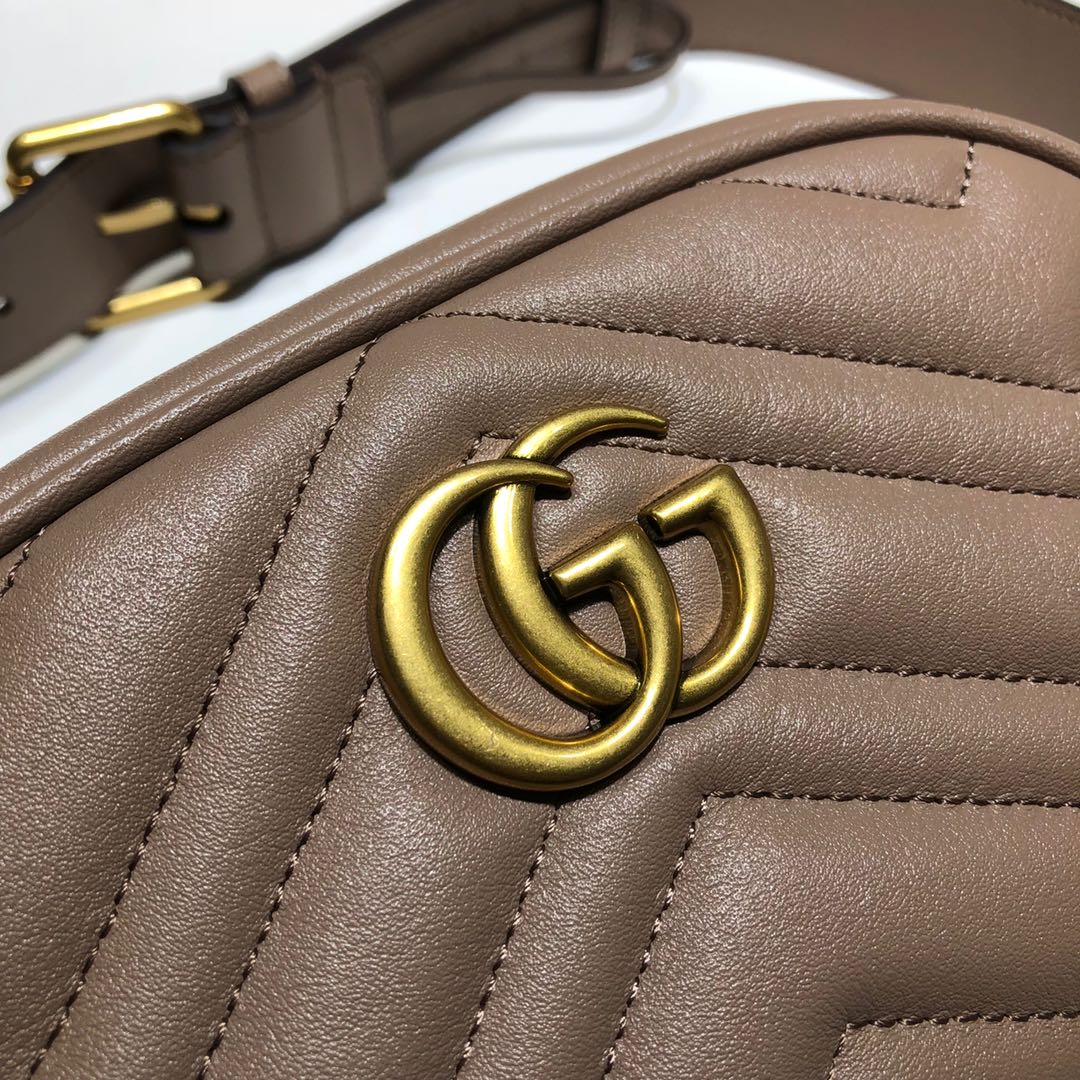 Bolsa de cuero de Gucci Marmont Matelasse 476434-3