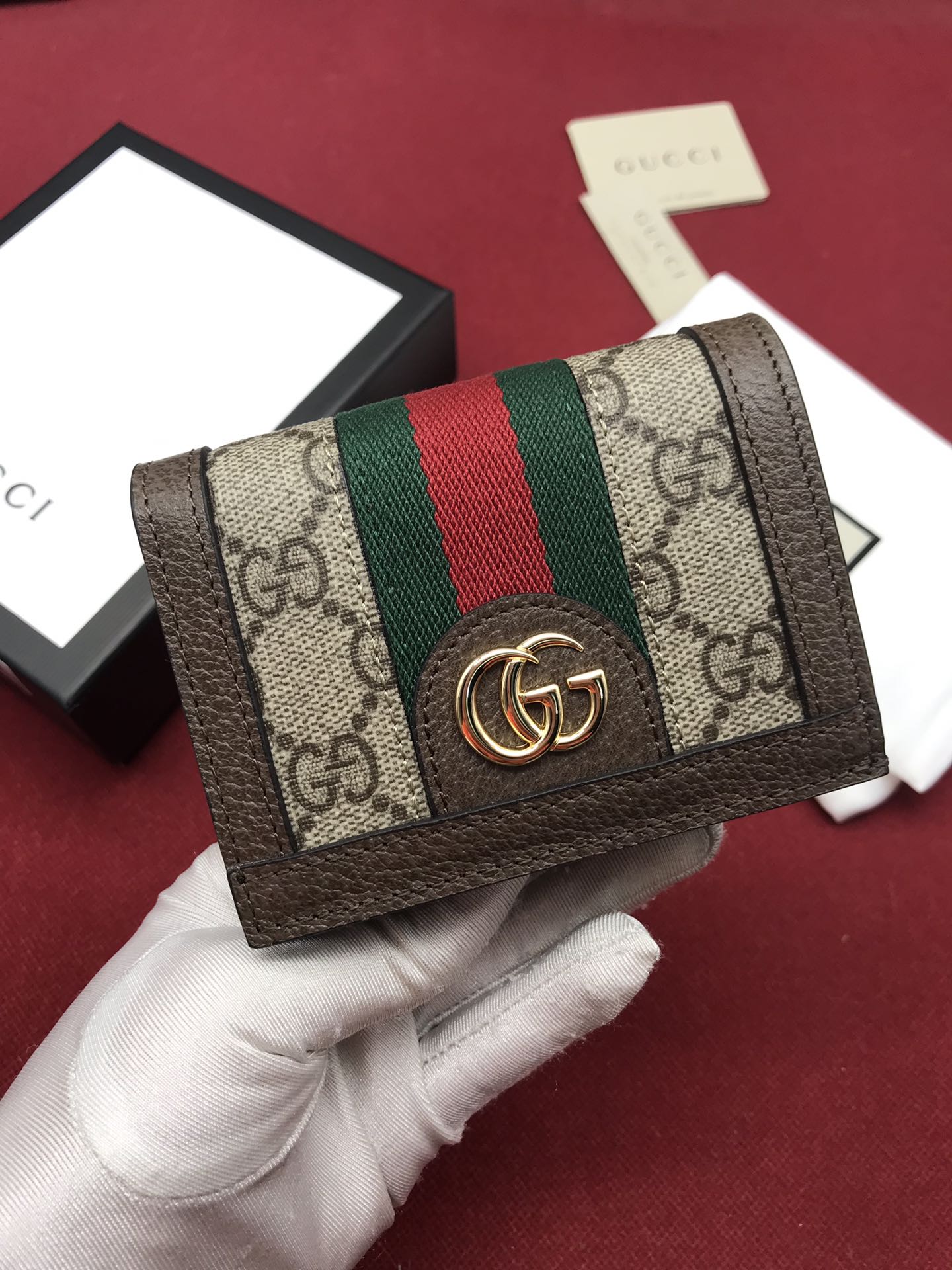 billetera de casos de tarjeta de Ophidia Gucci 523155-2