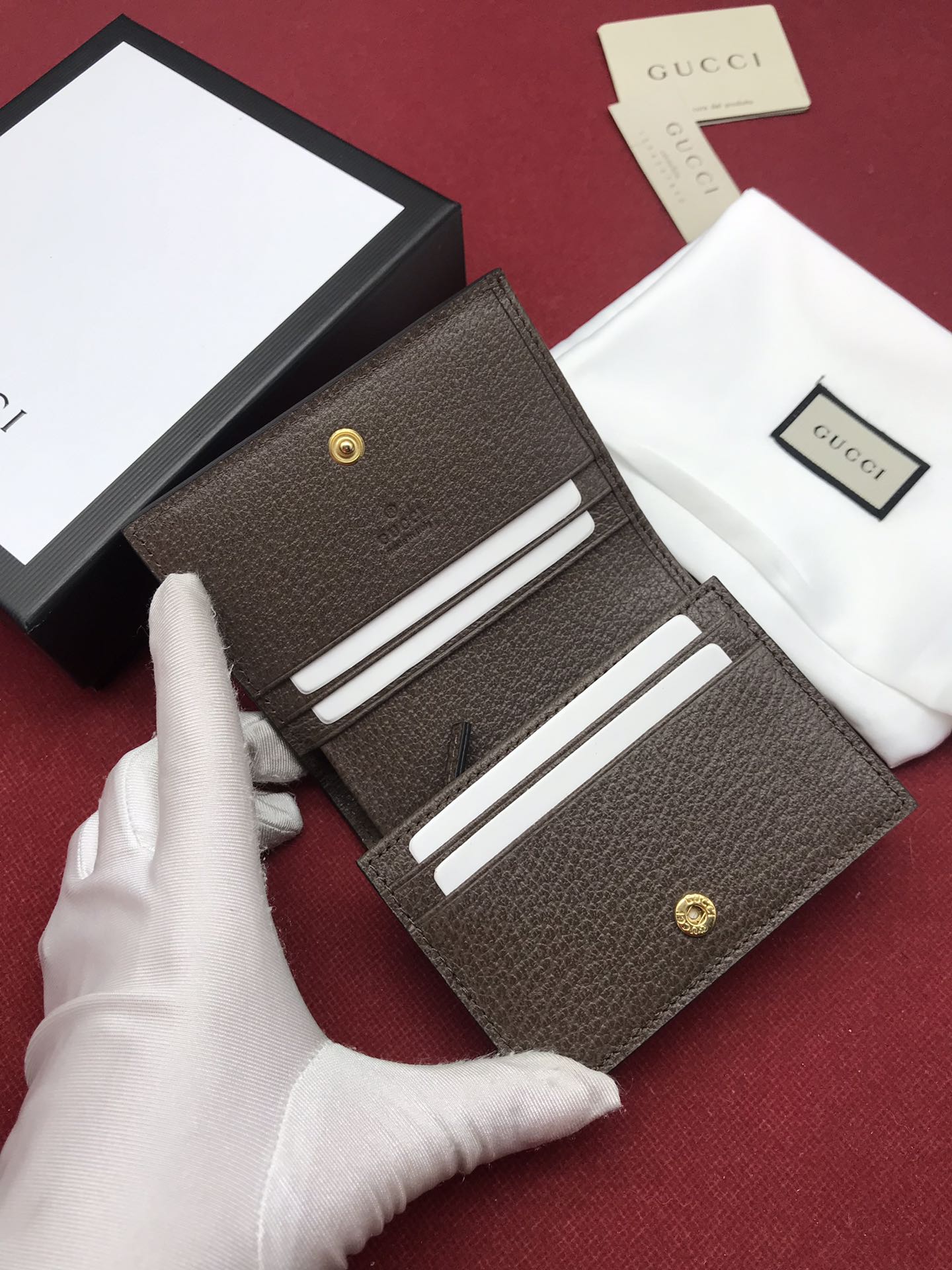 billetera de casos de tarjeta de Ophidia Gucci 523155-4