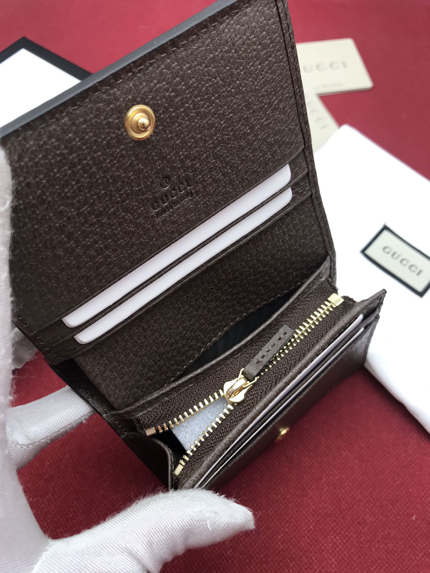 billetera de casos de tarjeta de Ophidia Gucci 523155-6