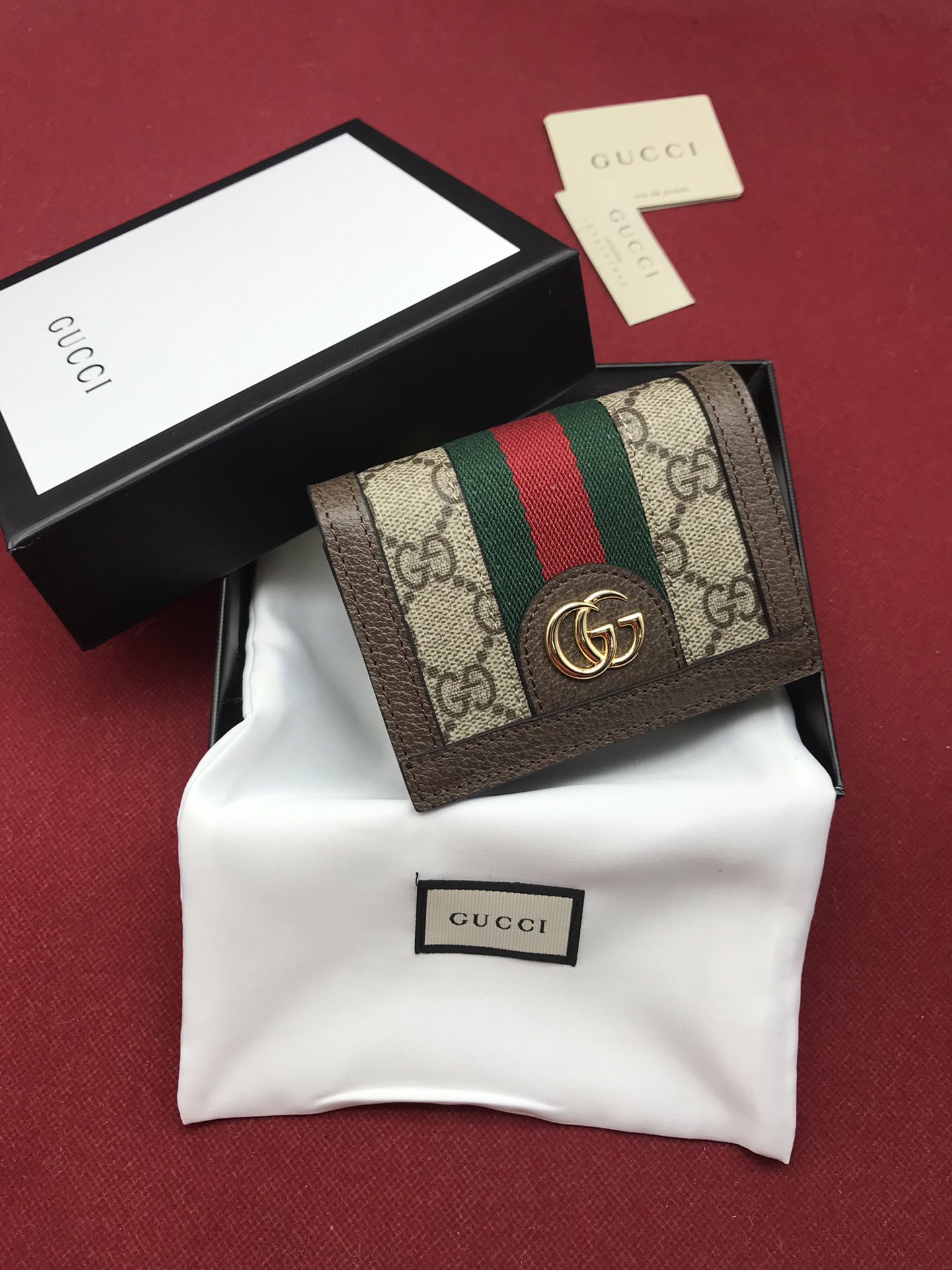 billetera de casos de tarjeta de Ophidia Gucci 523155-8