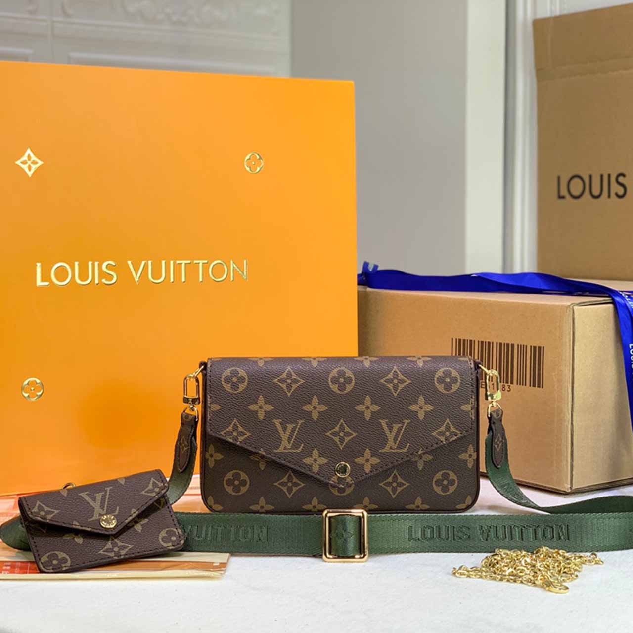 Louis Vuitton Felicie Strap&Go M80091 Verde/Pink-1