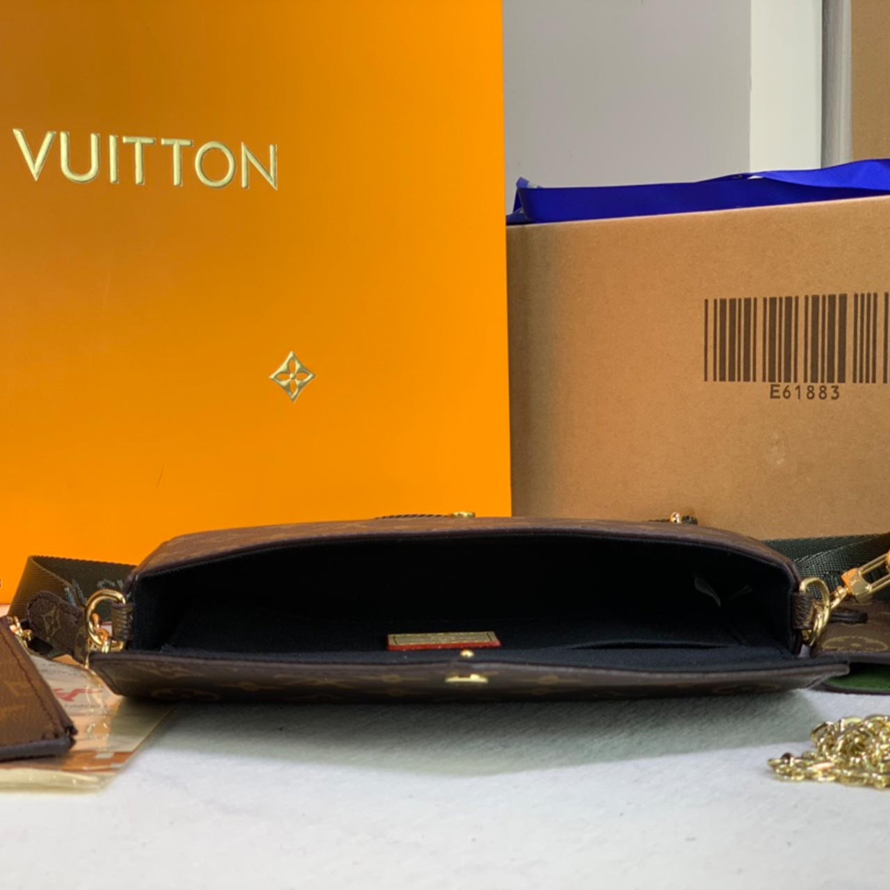 Louis Vuitton Felicie Strap&Go M80091 Verde/Pink-2
