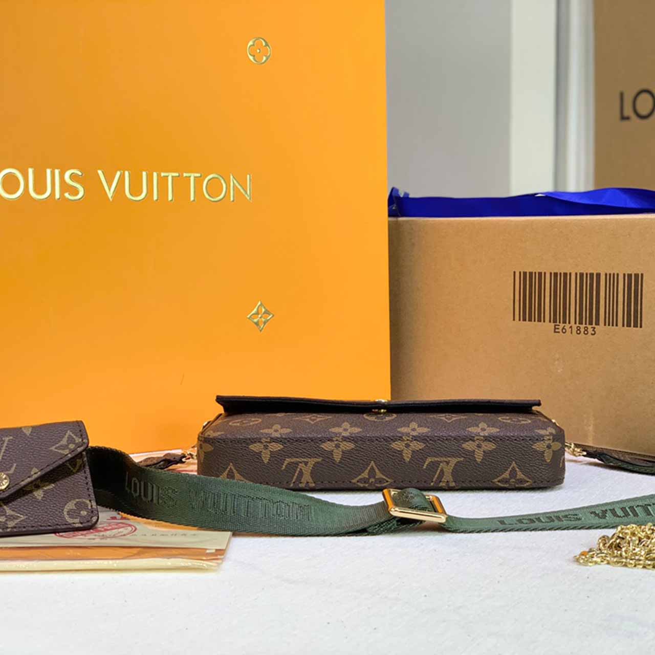 Louis Vuitton Felicie Strap&Go M80091 Verde/Pink-4