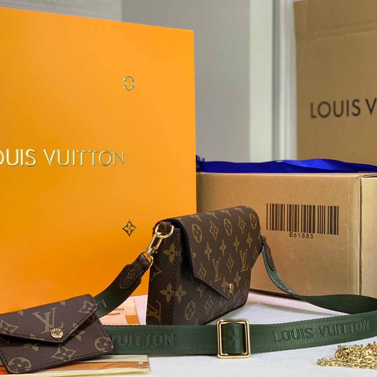 Louis Vuitton Felicie Strap&Go M80091 Verde/Pink-7