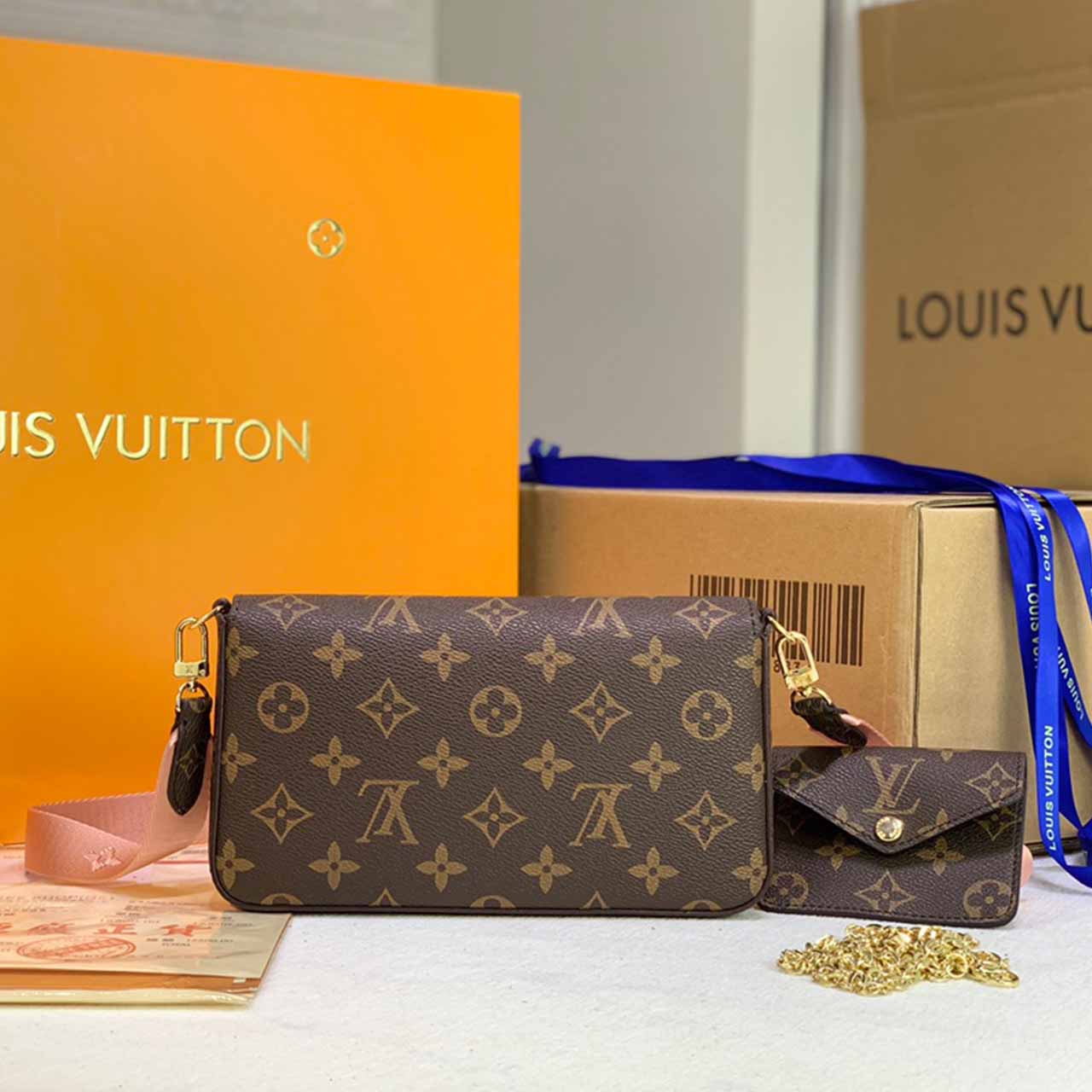 Louis Vuitton Felicie Strap&Go M80091 Verde/Pink-8