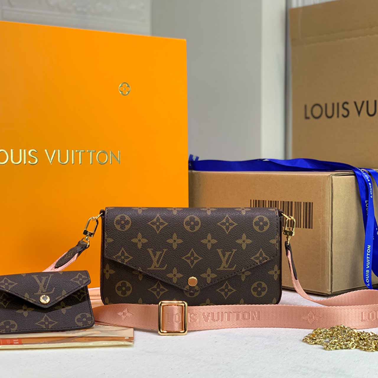 Louis Vuitton Felicie Strap&Go M80091 Verde/Pink-10