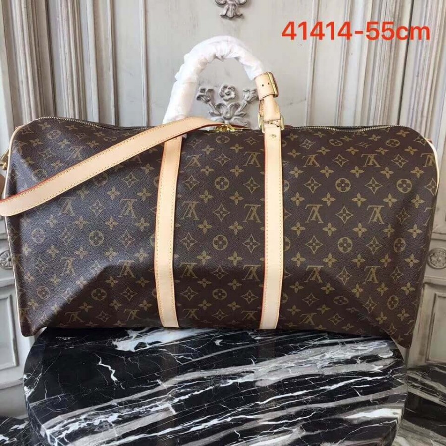 lienzo de louis vuitton monogram keepall bandouliere 55 m41414-3