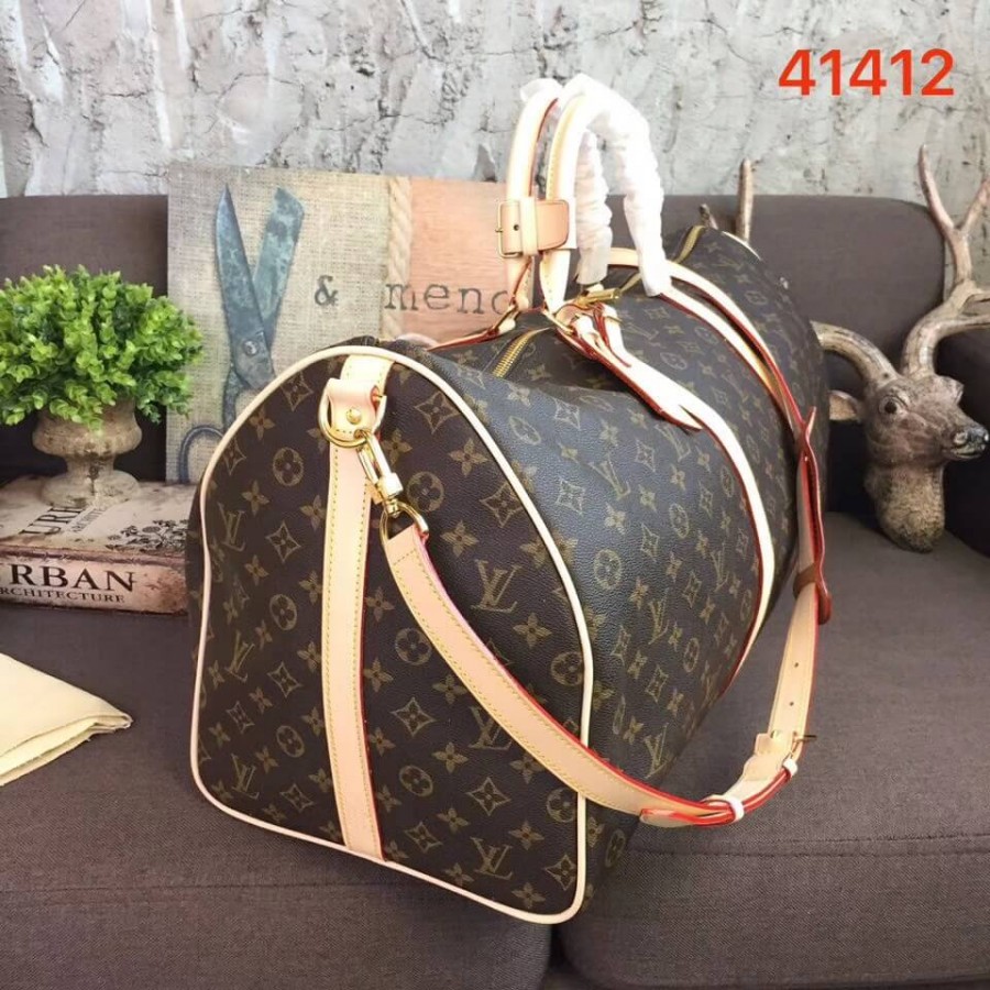 lienzo de louis vuitton monogram keepall bandouliere 60 m41412-2