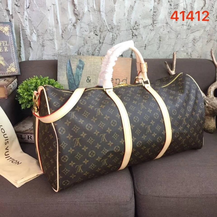 lienzo de louis vuitton monogram keepall bandouliere 60 m41412-4