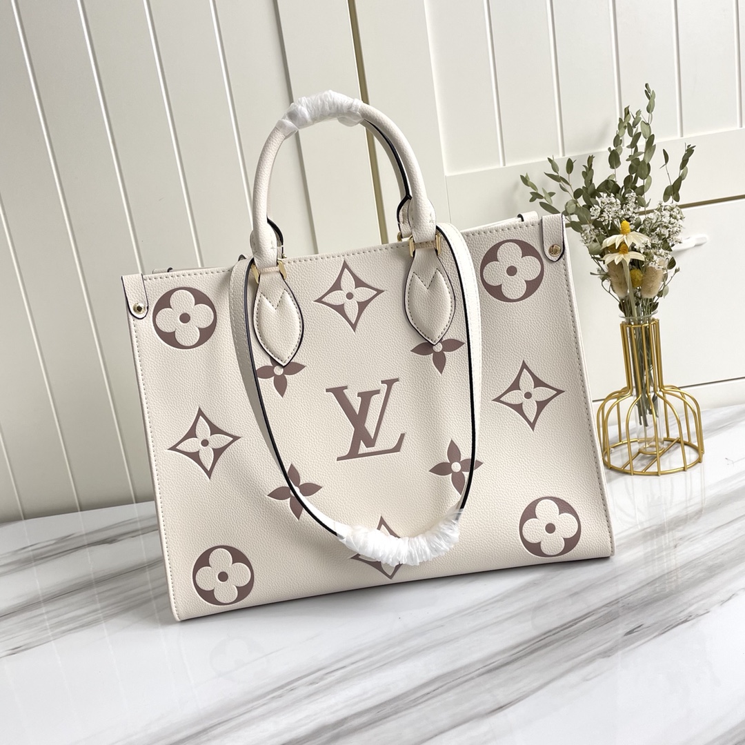 Louis Vuitton AAA-Onthgo MM Black/Beige-6