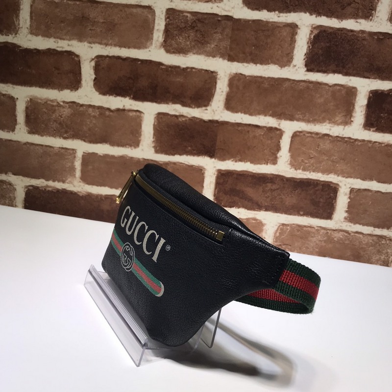 Bolsa de cinturón pequeño Gucci 527792 Negro/Blanco-1