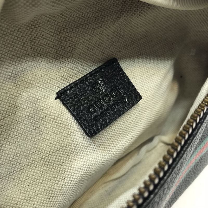 Bolsa de cinturón pequeño Gucci 527792 Negro/Blanco-5