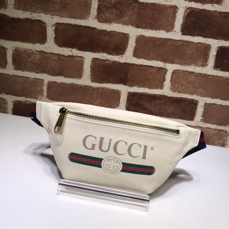 Bolsa de cinturón pequeño Gucci 527792 Negro/Blanco-6
