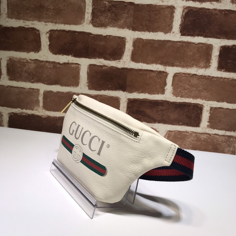 Bolsa de cinturón pequeño Gucci 527792 Negro/Blanco-7