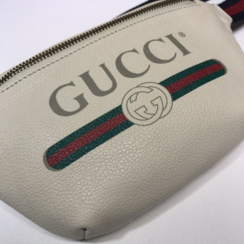 Bolsa de cinturón pequeño Gucci 527792 Negro/Blanco-9