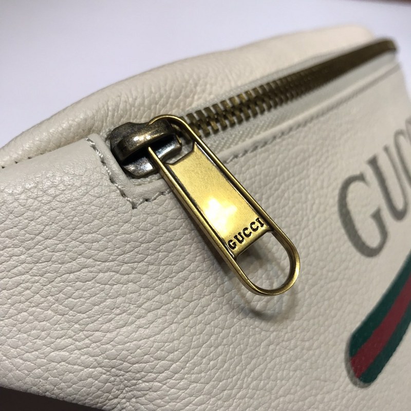 Bolsa de cinturón pequeño Gucci 527792 Negro/Blanco-10