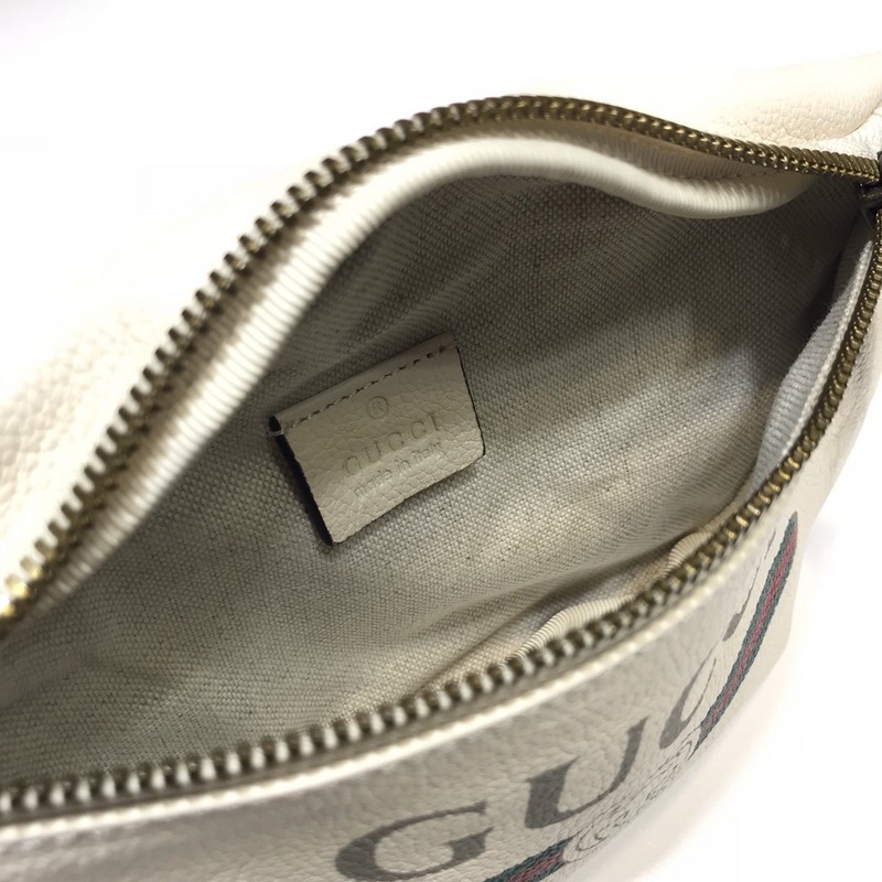 Bolsa de cinturón pequeño Gucci 527792 Negro/Blanco-11