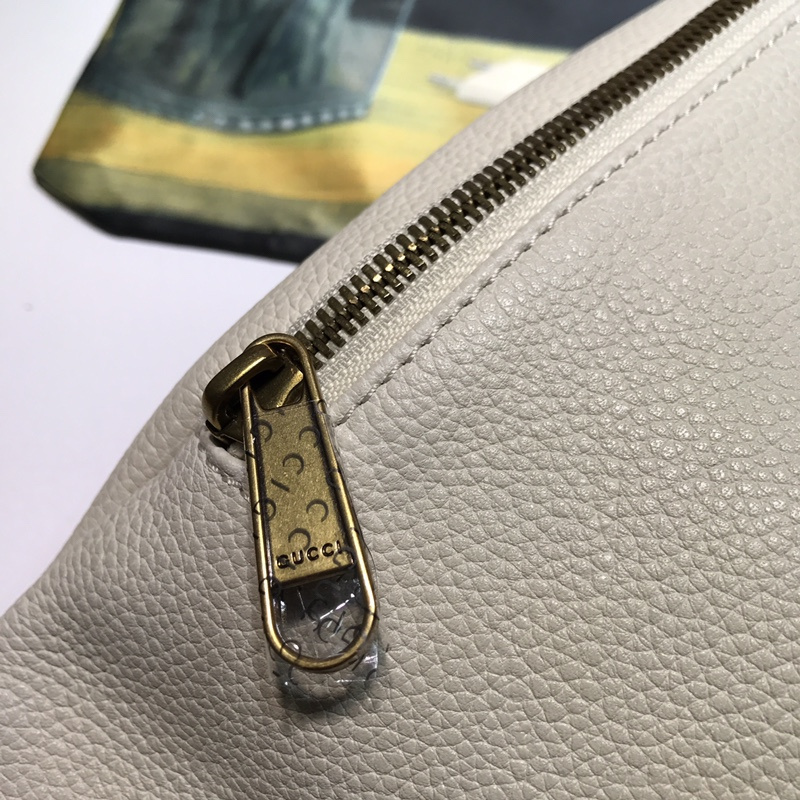 Bolsa de cinturón de cuero Gucci 493869 Negro/blanco-14