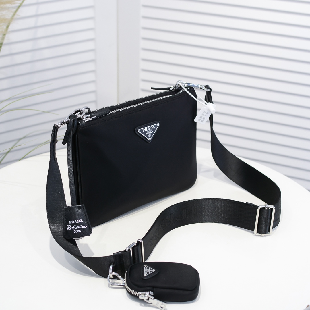 Prada aaa- nylon reedición 2000 bolso de hombro 1bh046-1