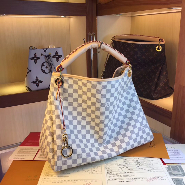 Louis Vuitton Artsy MM M44869 White/Brown-1