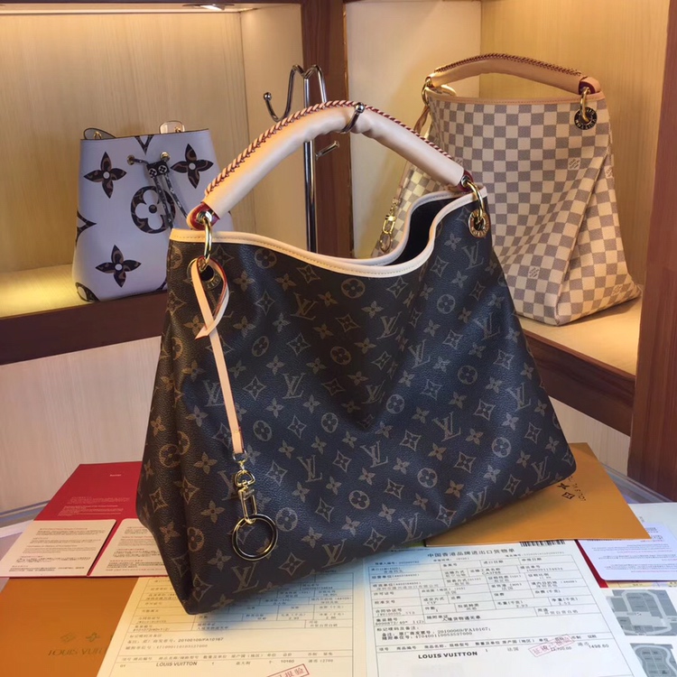 Louis Vuitton Artsy MM M44869 White/Brown-9