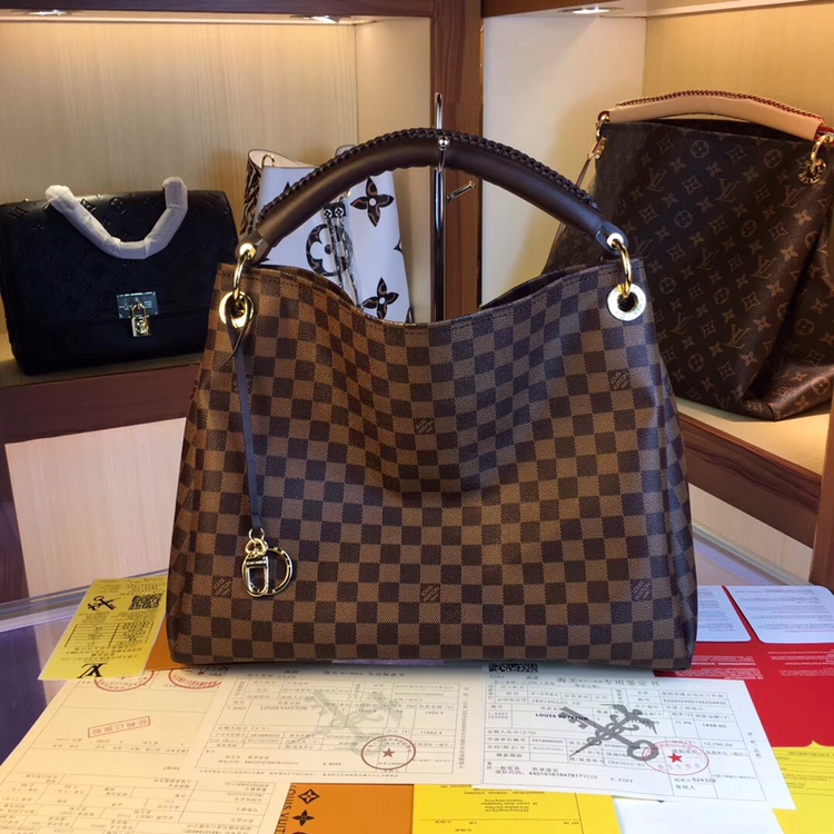 Louis Vuitton Artsy MM M44869 White/Brown-12