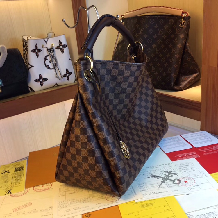 Louis Vuitton Artsy MM M44869 White/Brown-13