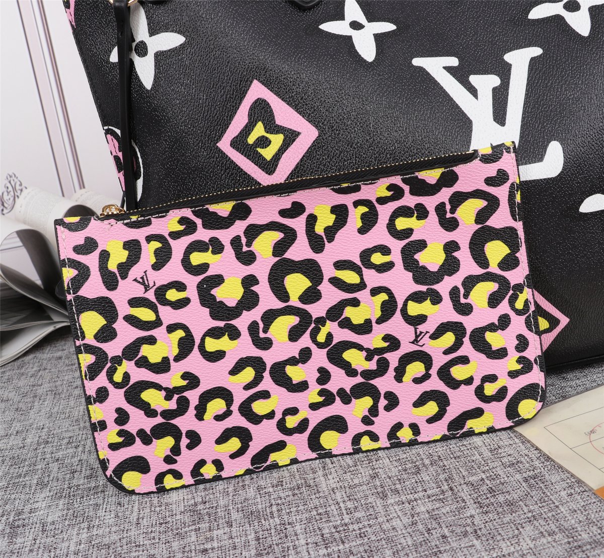 Louis Vuitton AAA-NEVERFULL MM BOGA DE TOTE NEGRO/NEGRO-3