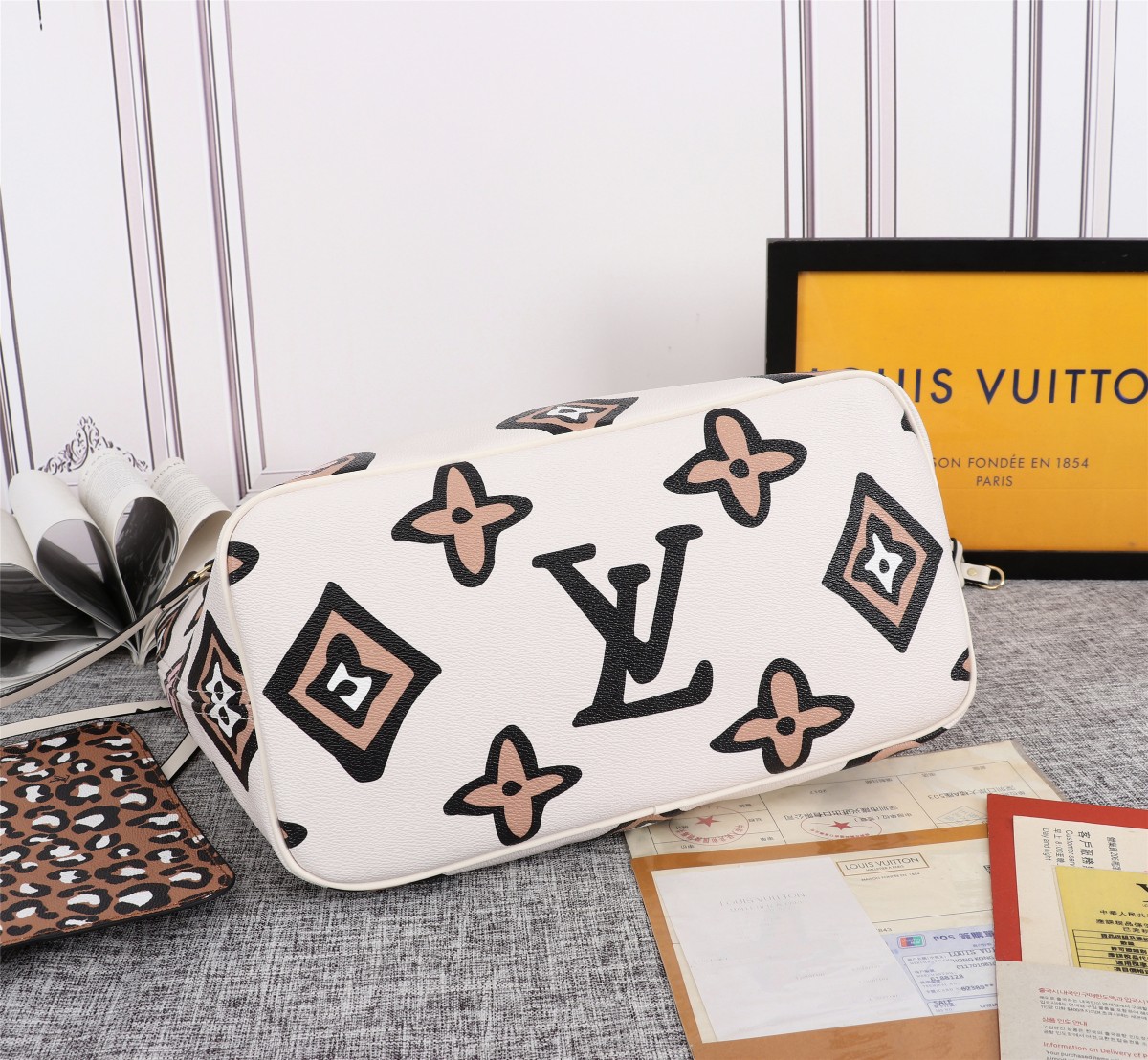 Louis Vuitton AAA-NEVERFULL MM BOGA DE TOTE NEGRO/NEGRO-8