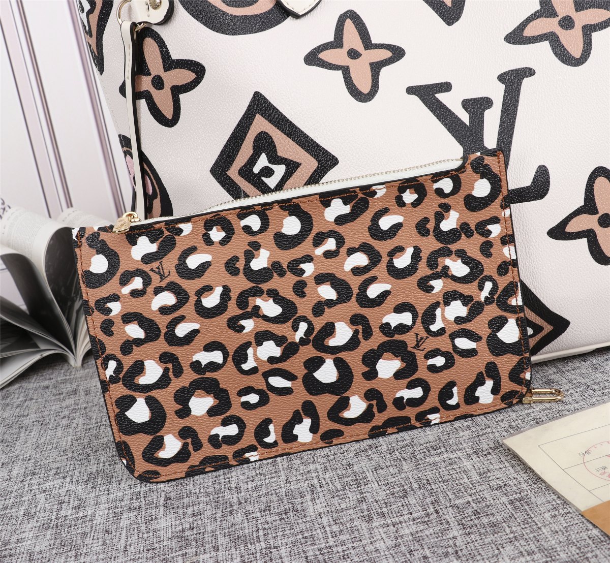 Louis Vuitton AAA-NEVERFULL MM BOGA DE TOTE NEGRO/NEGRO-9