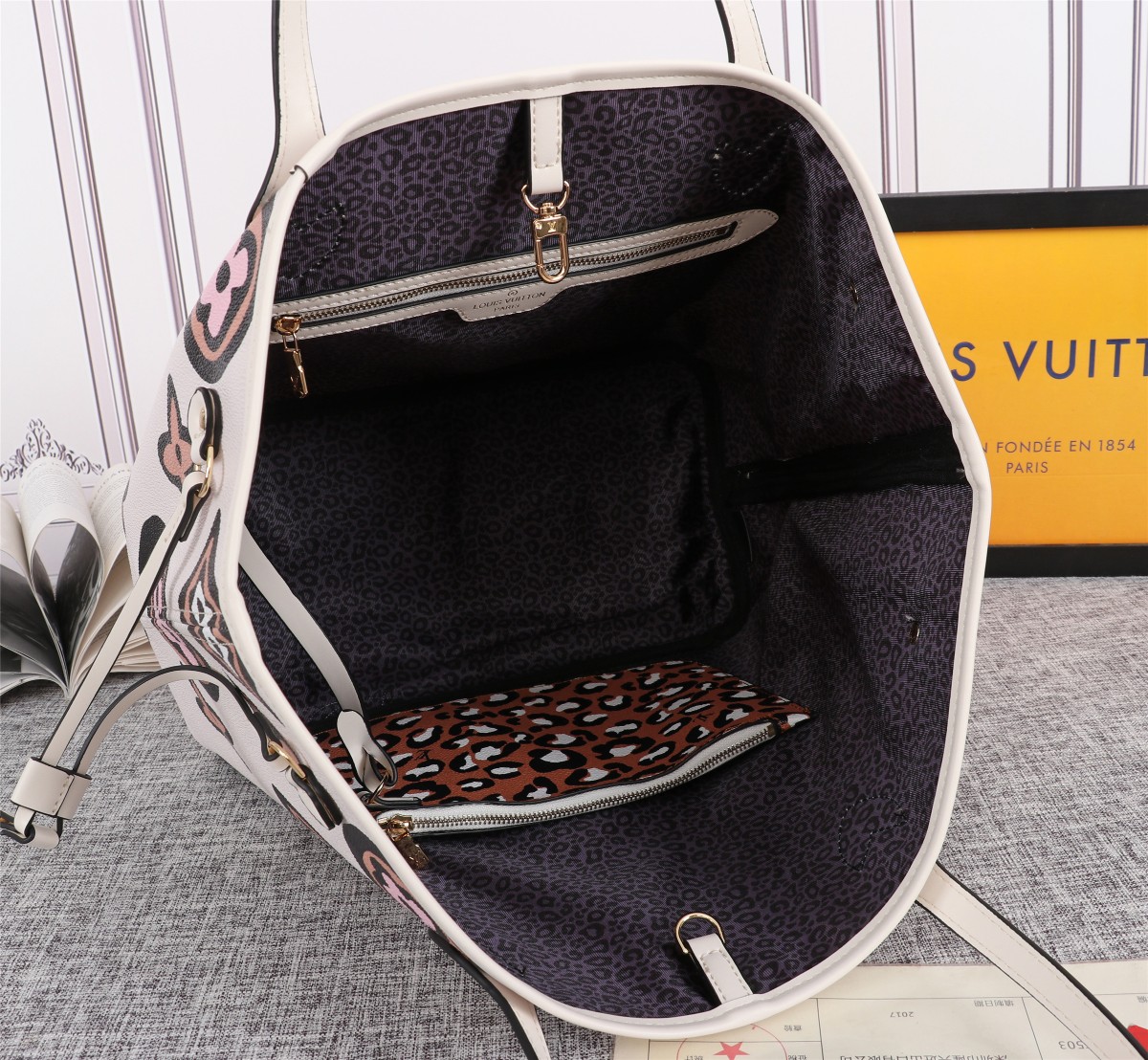 Louis Vuitton AAA-NEVERFULL MM BOGA DE TOTE NEGRO/NEGRO-11