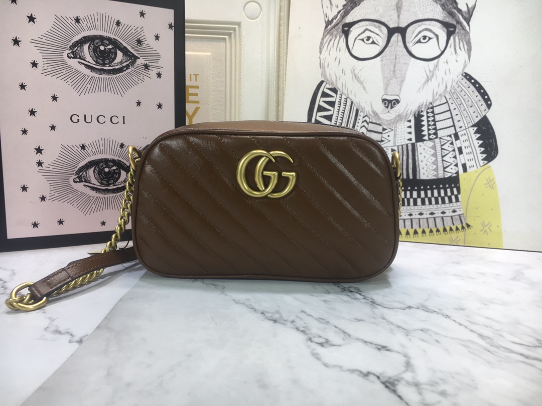 Gucci Marmont Small Matelasse Shoulder Bolsa 447632-9