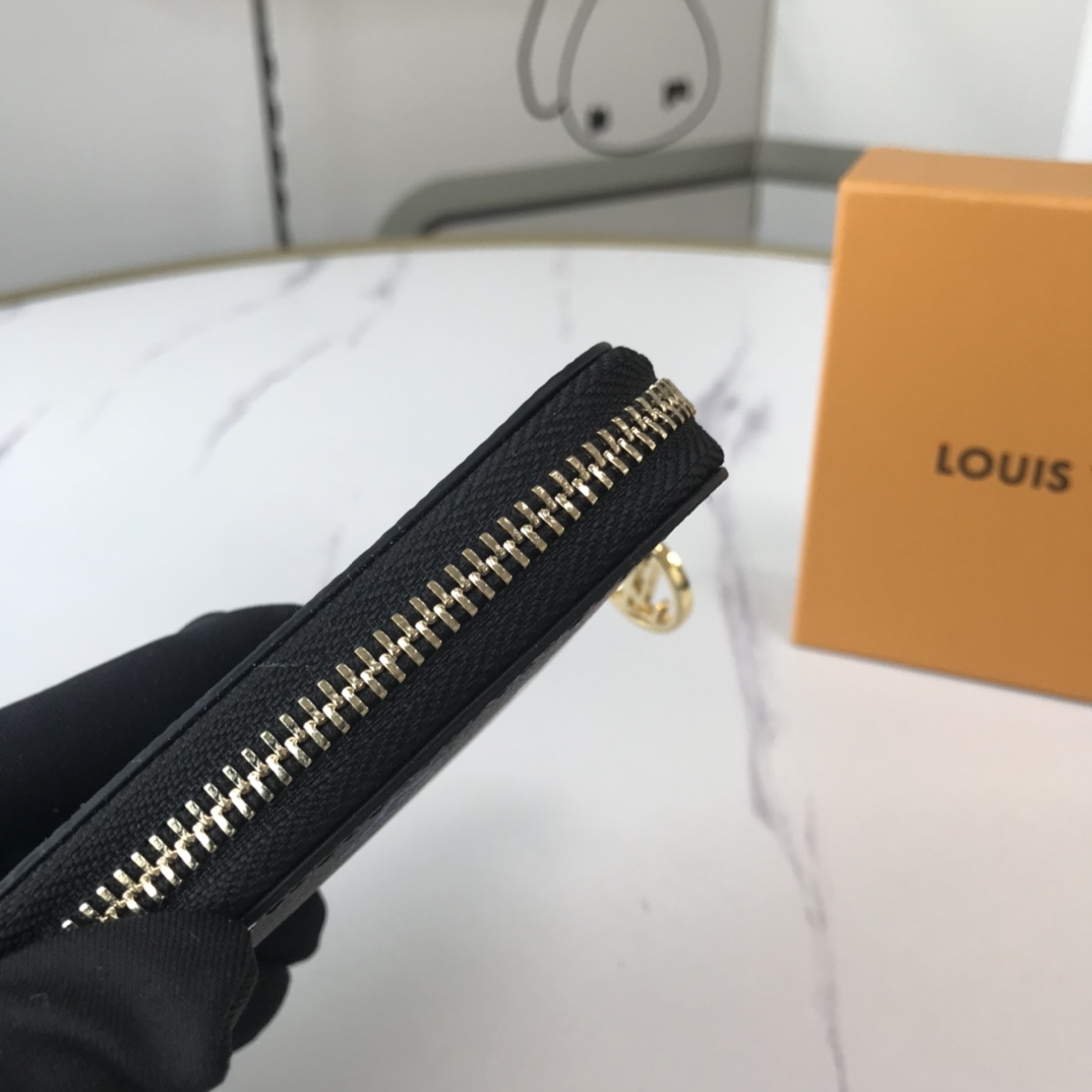 Juego de Louis Vuitton en Zippy Coin Purse M80305 Negro/Blanco-7