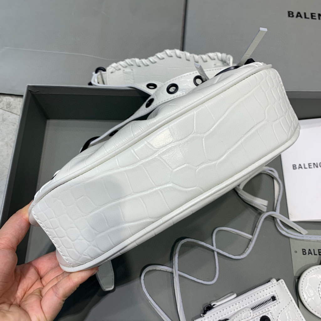 Balenciaga 700940210 NEO CAGOLE CAGOLE DE MUJER CAGOLE XS EN CROCODILE WHITE CROCODILE-2