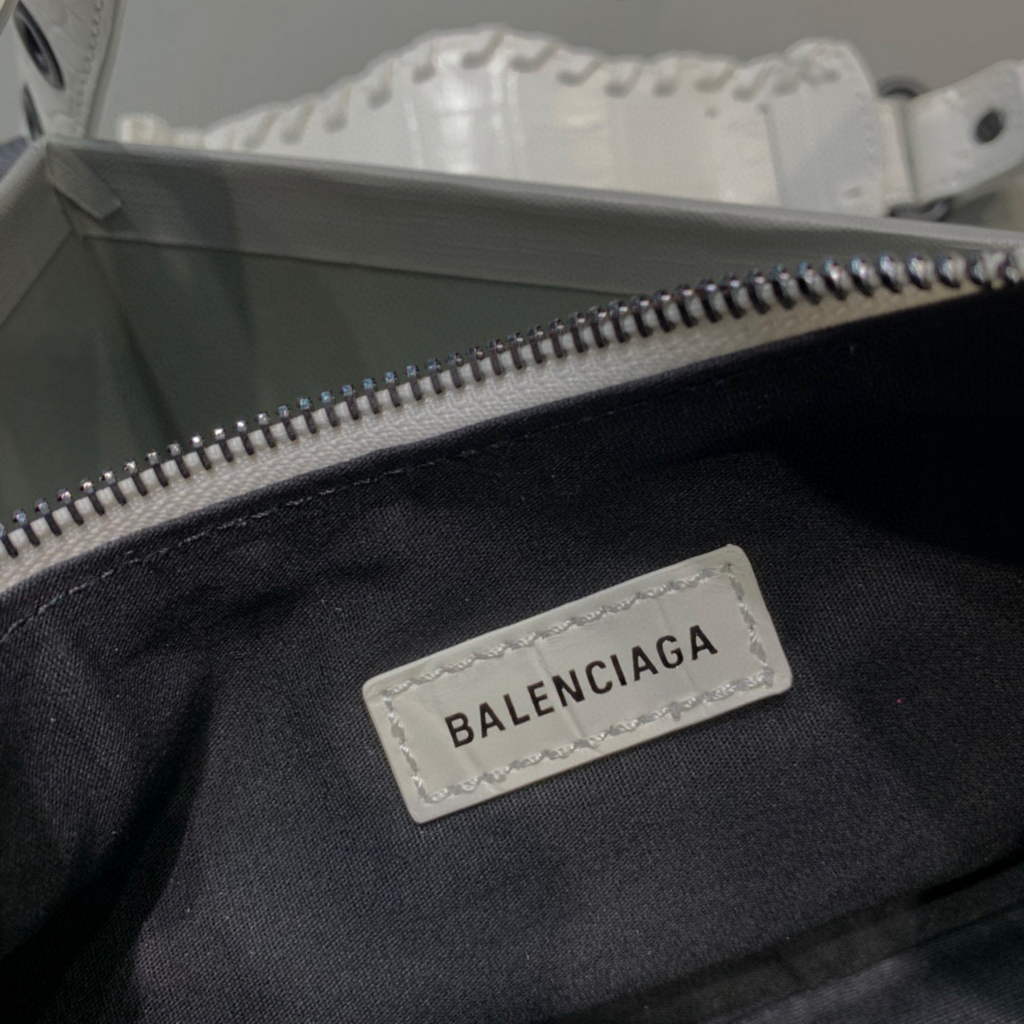 Balenciaga 700940210 NEO CAGOLE CAGOLE DE MUJER CAGOLE XS EN CROCODILE WHITE CROCODILE-5