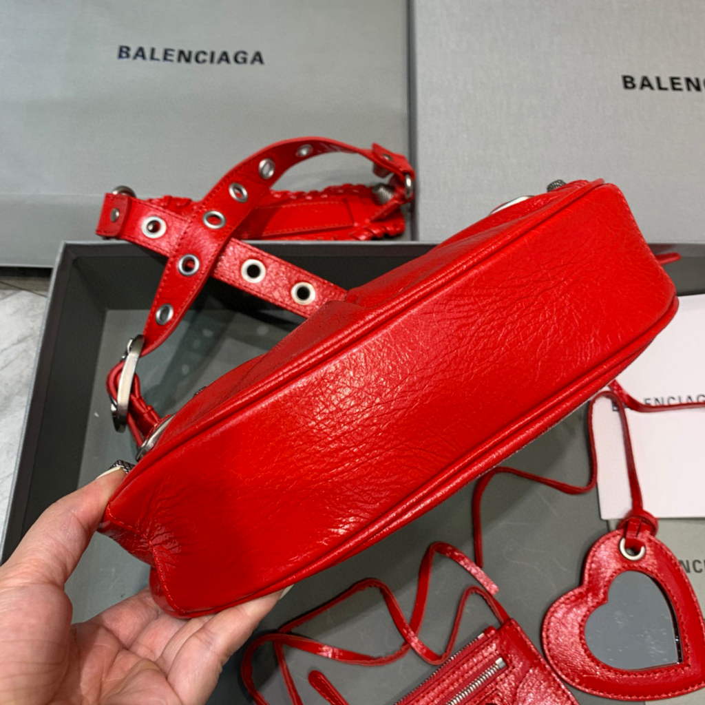 Balenciaga 700940210 Bolso de mujer Neo Cagole XS de mujer en Red Arena Lambsker-2