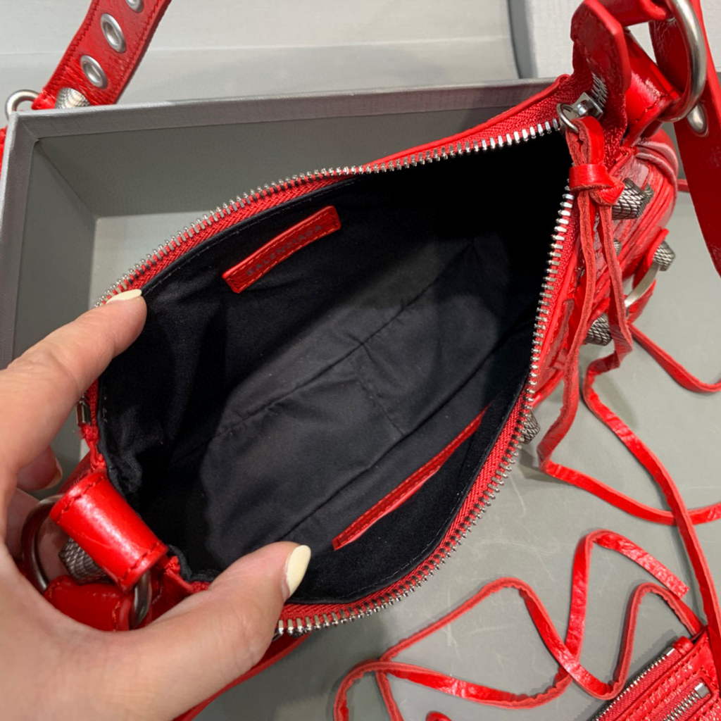 Balenciaga 700940210 Bolso de mujer Neo Cagole XS de mujer en Red Arena Lambsker-4